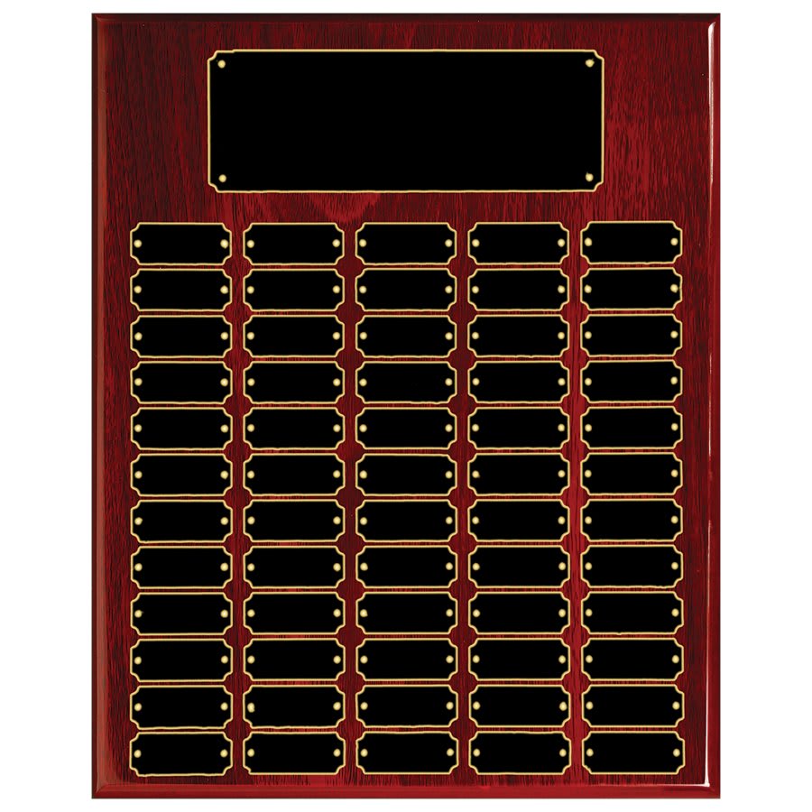 60 Plate Rosewood Piano Finish Completed Perpetual Plaque