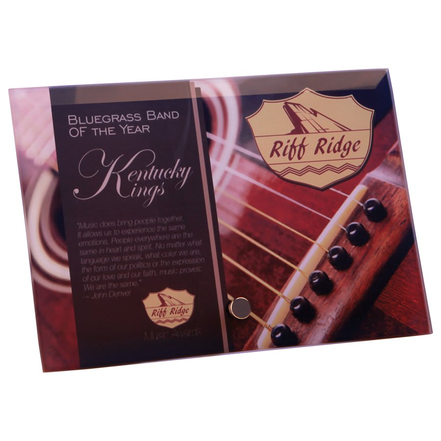 6" x 4" Sublimatable Horizontal Glass with 1 Silver Pin