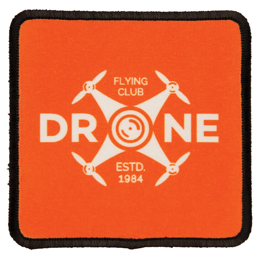 3" x 3" Square Sublimatable Patch w/Adhesive & Black Border