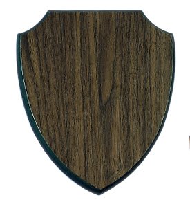 6.1" x 7.75" Walnut Finish Shield Plaque