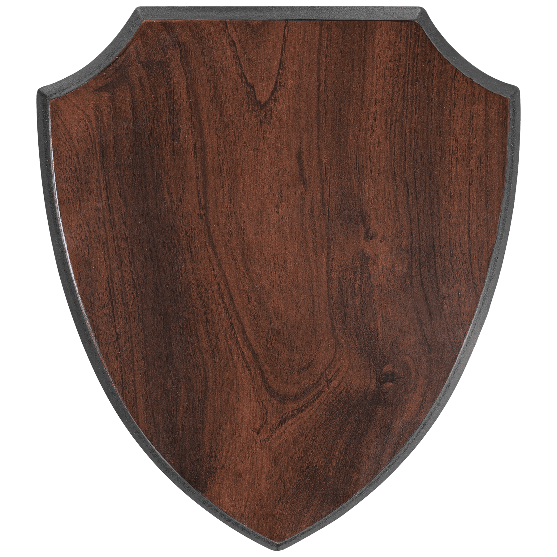 8.1" x 9.75" Walnut Finish Shield Plaque
