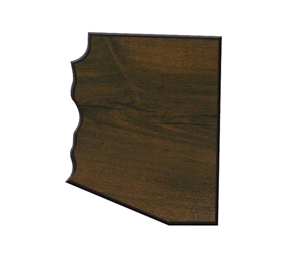 7" x 8.1" Walnut Finish Black Edge Arizona State Plaque