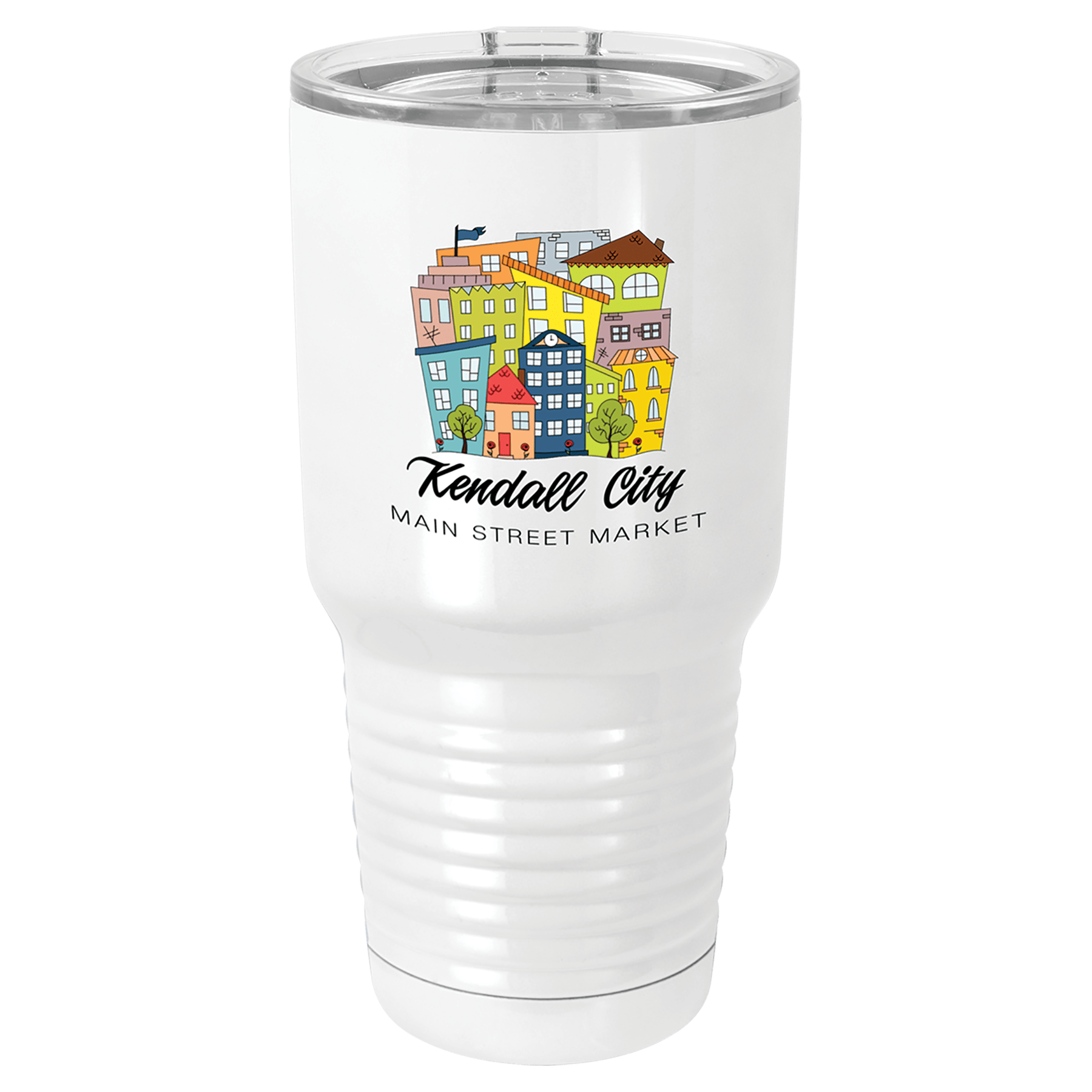 Polar Camel 30 oz. White Vacuum Insulated Tumbler w/Lid