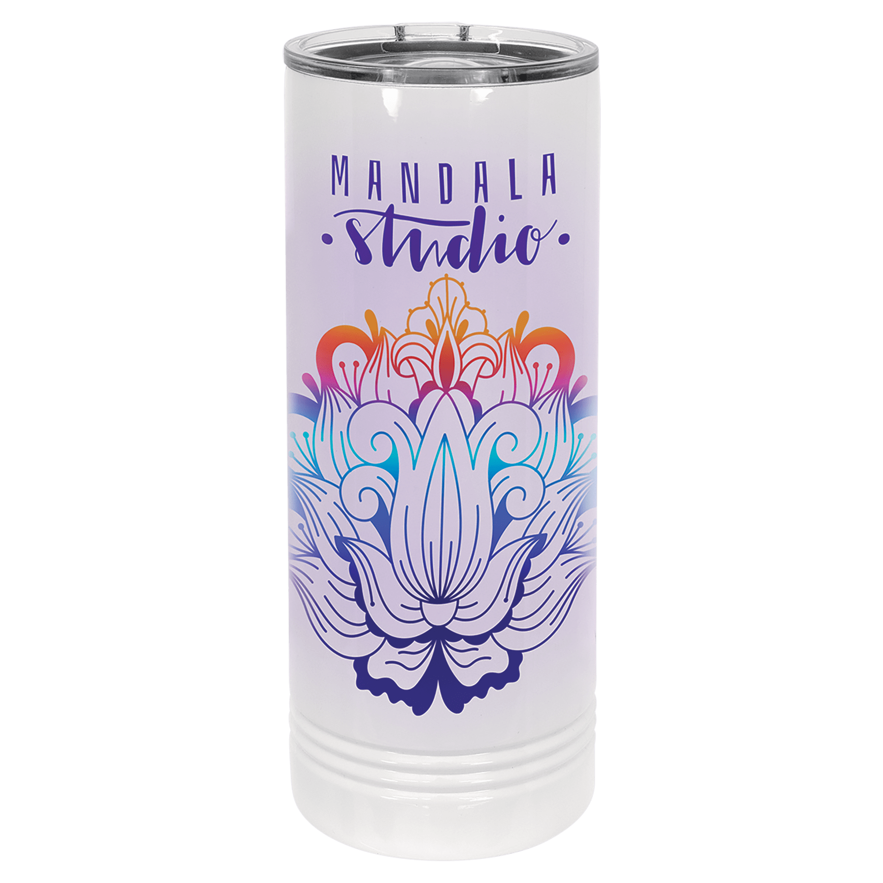 Polar Camel 22 oz. White Skinny Tumbler w/ Slider Lid