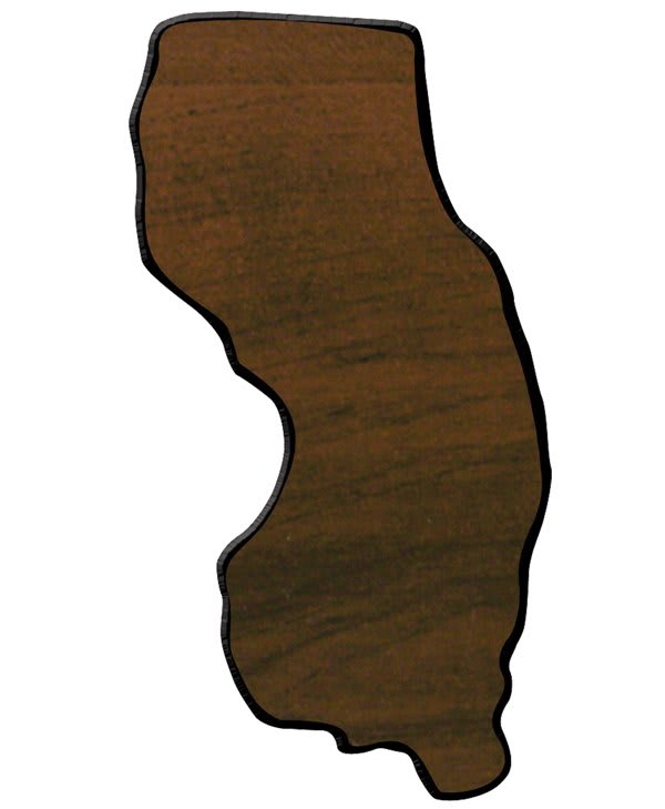 Walnut Finish Black Edge New Jersey State Plaque