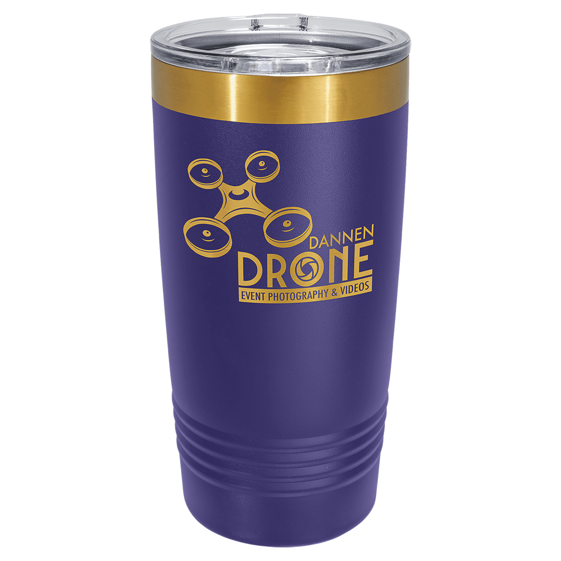 PC 20 oz. Purple/Bright Gold ION-Plated Ringneck Tumbler