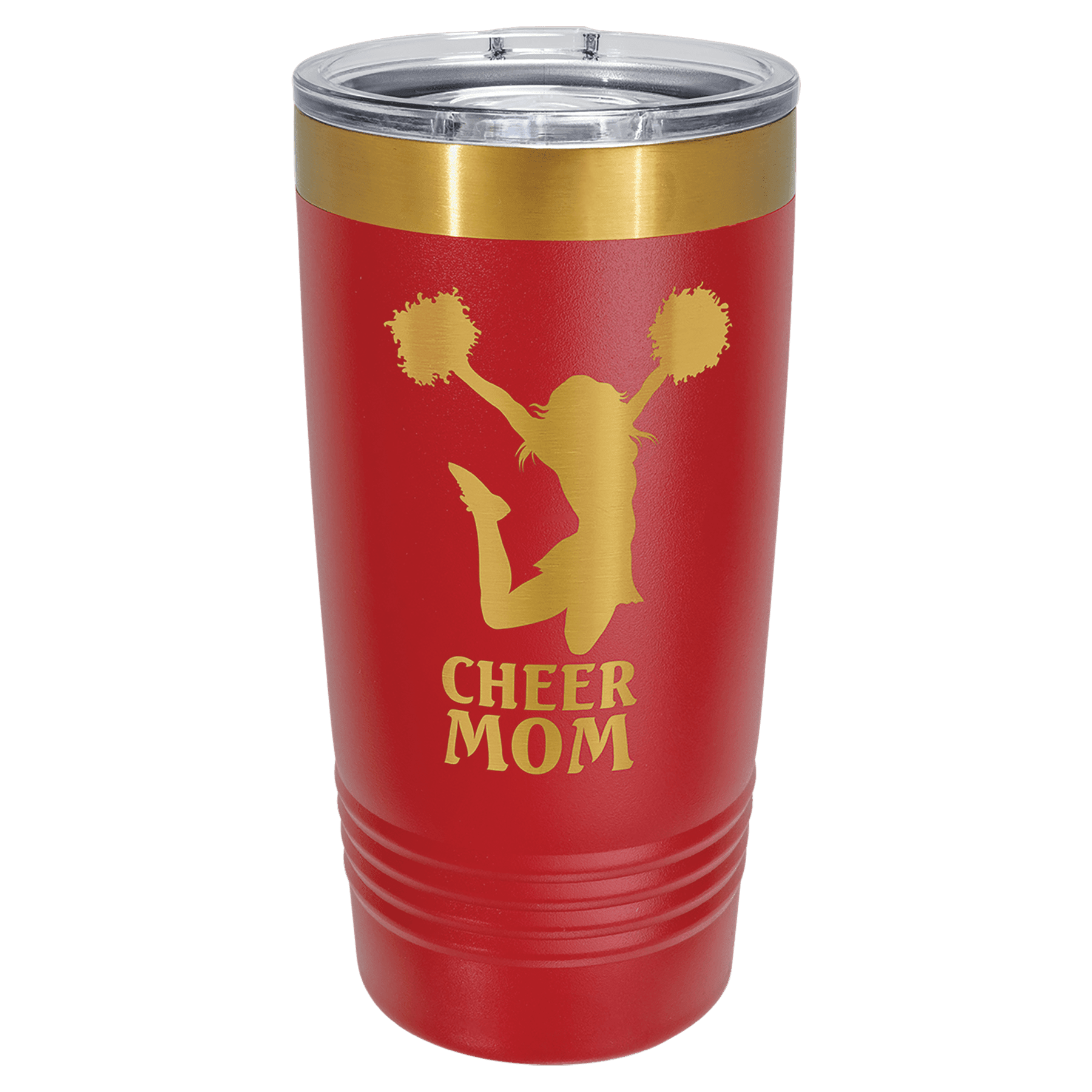 PC 20 oz.Red/Bright Gold ION-Plated Ringneck Tumbler