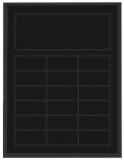 Matte Black Finish Blank Perpetual Plaque for 18 Plates