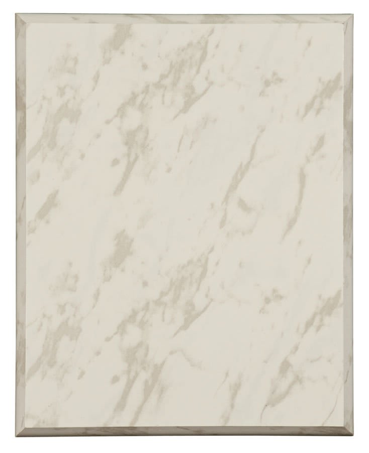 6" x 8" Value White Marble Finish Plaque