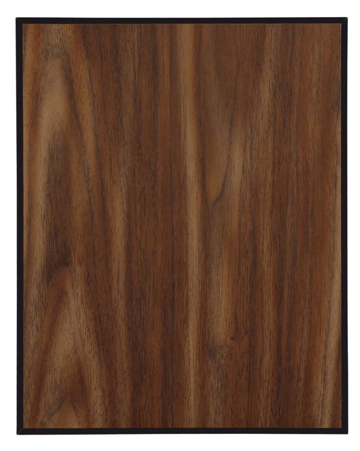 5" x 7" Walnut Finish Plaque with 45 Degree Bevel Black Edge