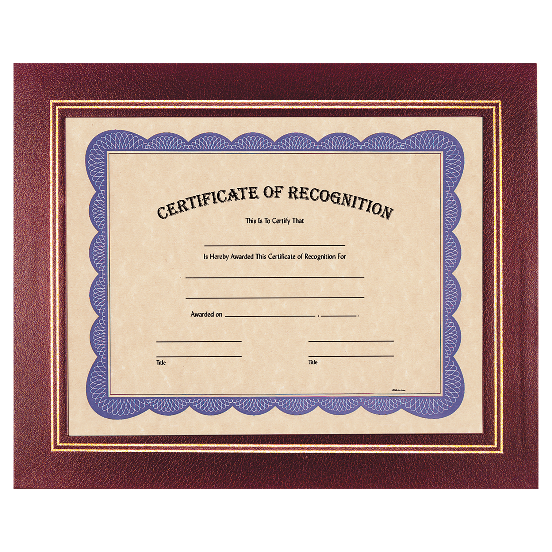 13.25" x 10.75" Burgundy Certificate Holder