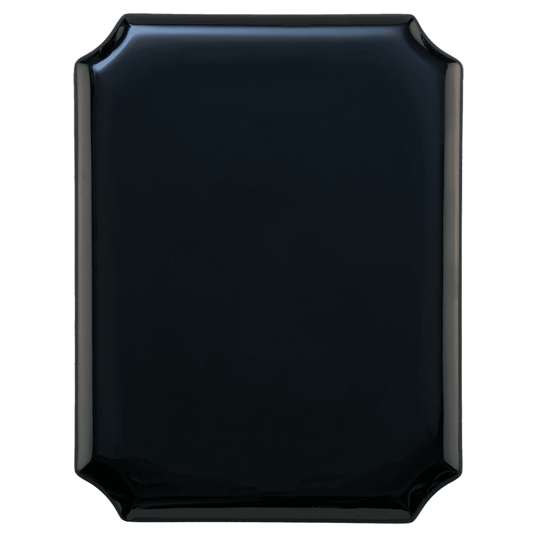 Airflyte High Gloss Black Plaque with Notched Corners