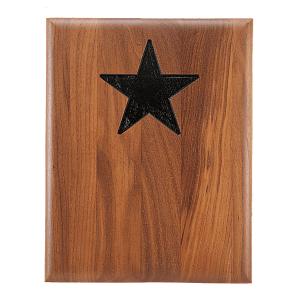 9x12 American Walnut Plaque With Star Recess