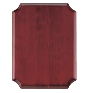 7 x 9" Rosewood Piano Plaque with Notched Corners
