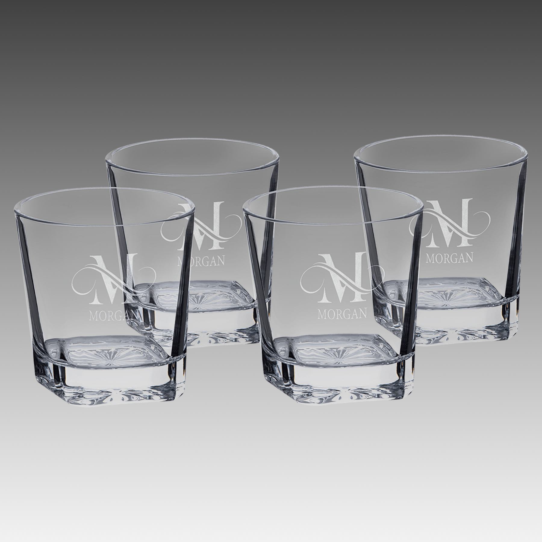 11 oz. Square Rocks Glasses in Gift Box w/Printed Sleeve