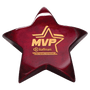 Rosewood Piano Finish Star Paperweight with Felt Bottom