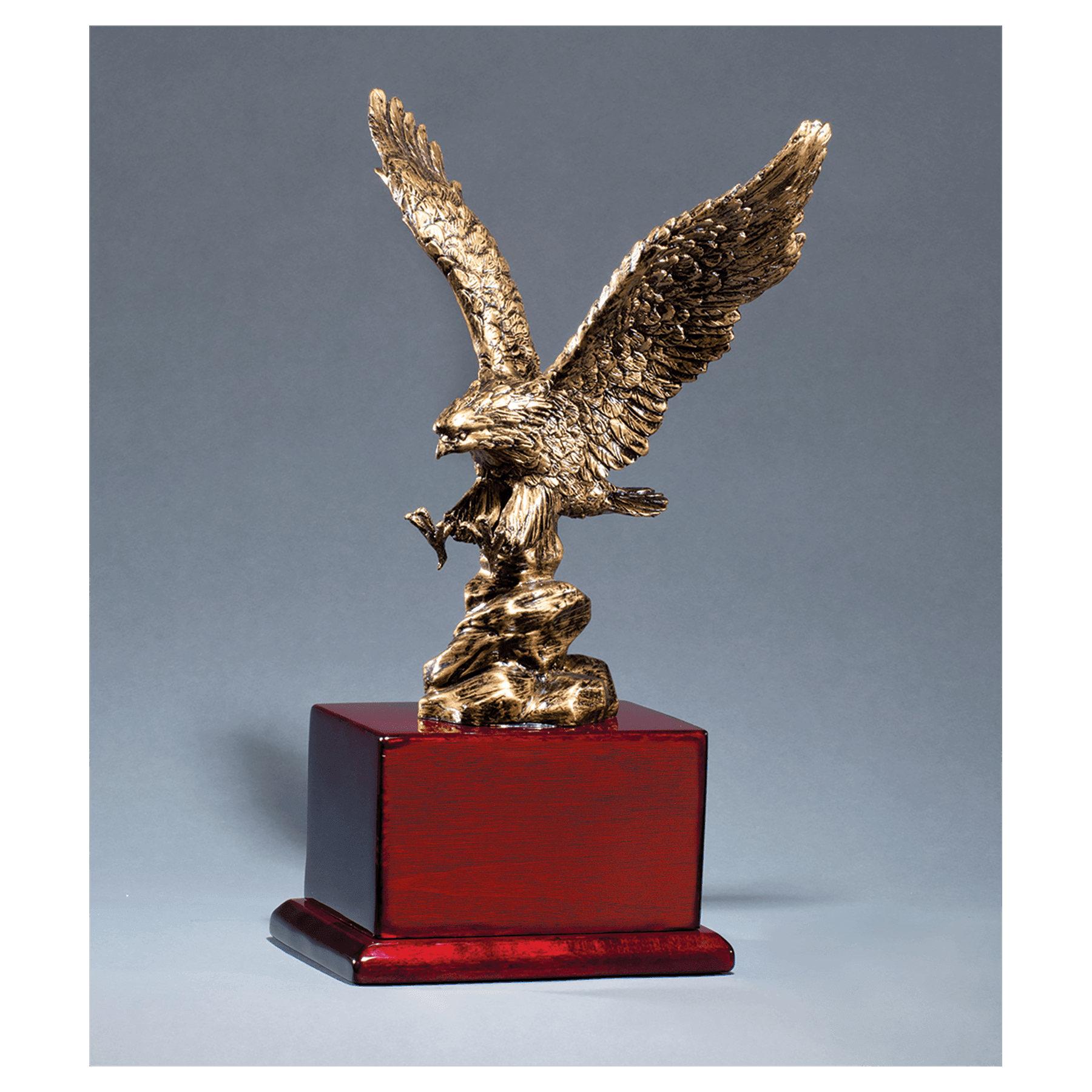 Eagle Resin Cast on Rosewood Piano Finish Base - AE17