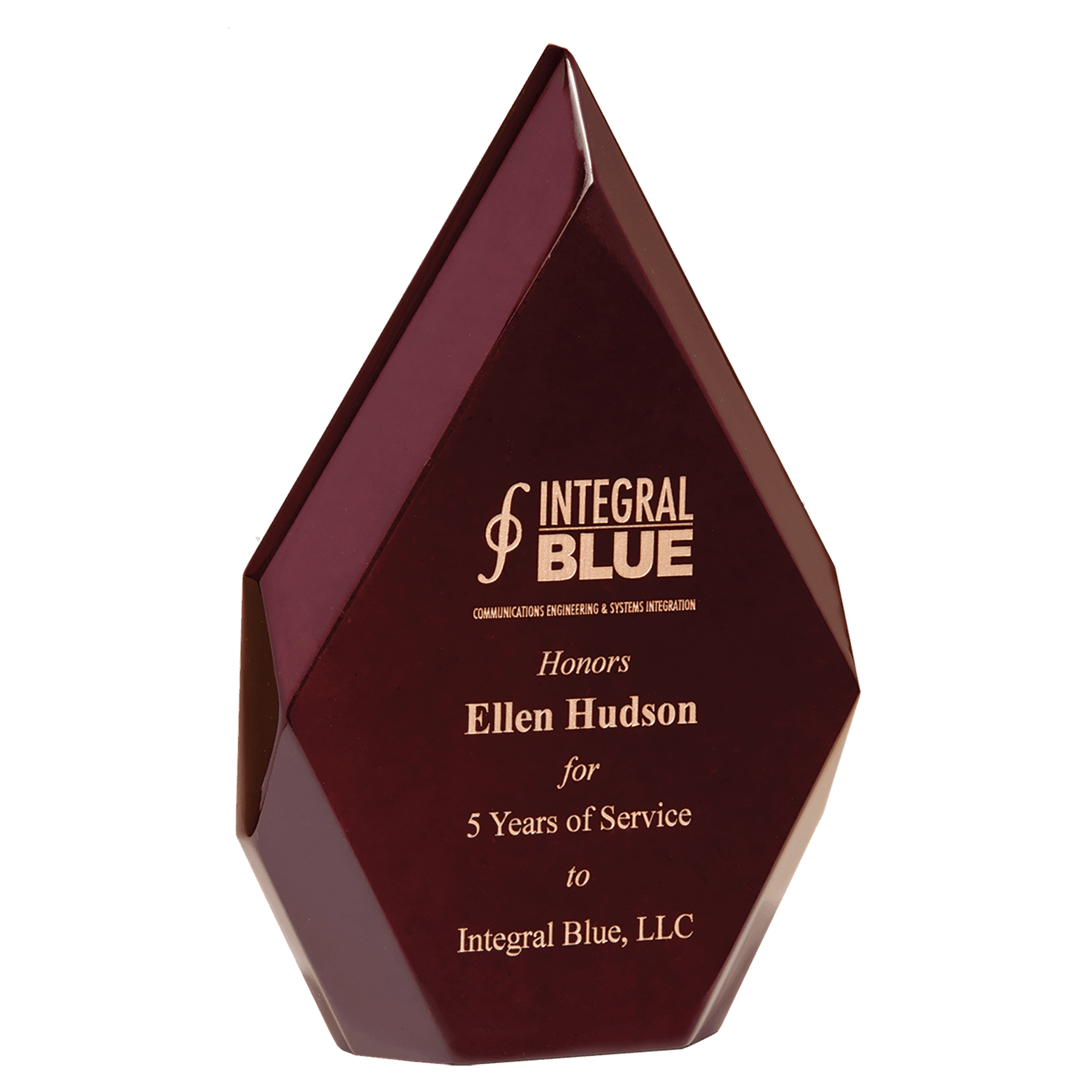 Engraved and Color-Filled Rosewood High Gloss Diamond