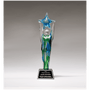 11.5" Star Achiever Art Glass on Clear Glass Base