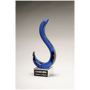 11" Modern Swan Design Art Glass on Clear Glass Base