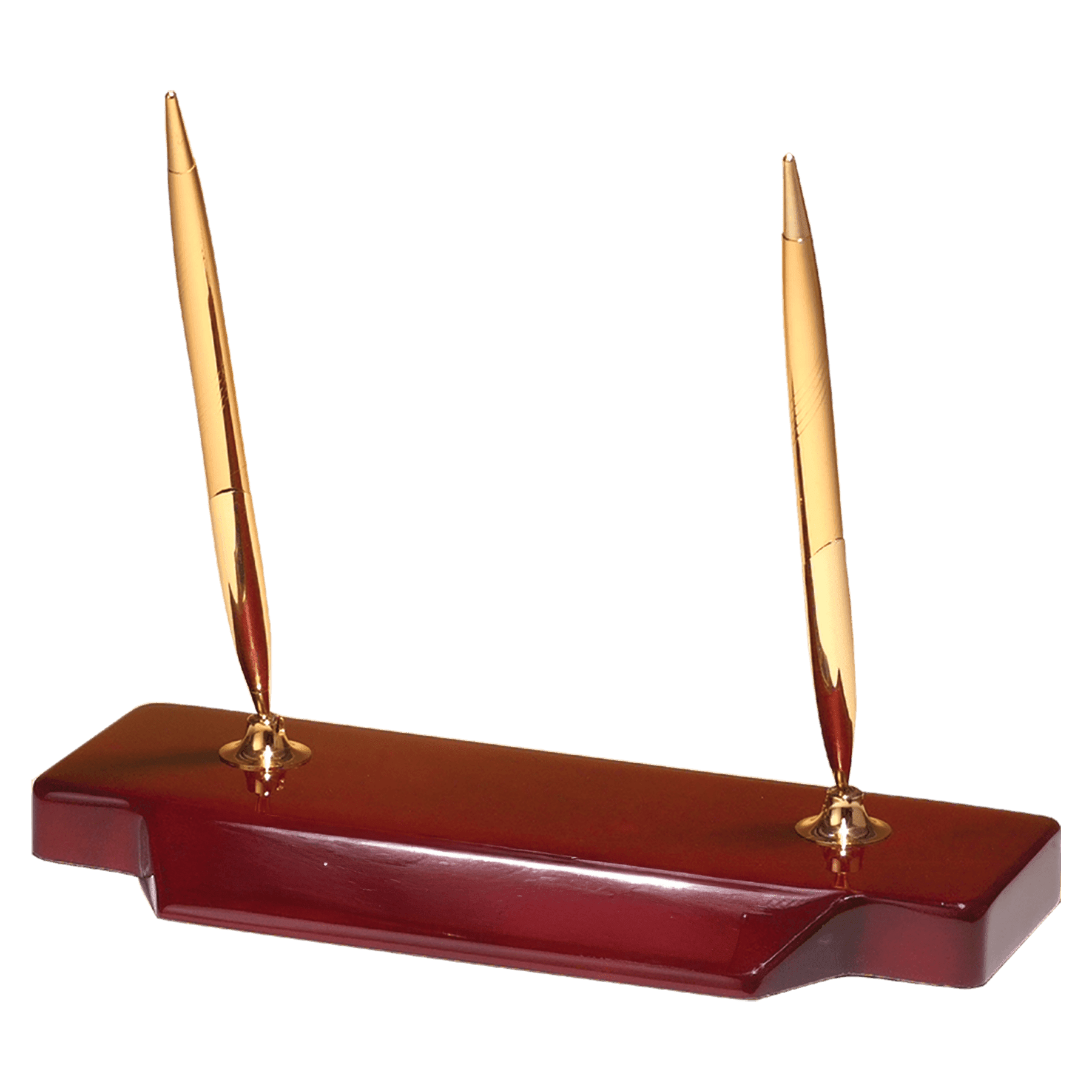 Double Tone Pen Set on Rosewood Piano Finish Base - PEN22