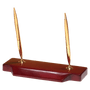 Double Tone Pen Set on Rosewood Piano Finish Base - PEN22