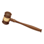 Walnut Gavel with a Gold Gavel Band