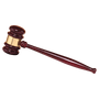Rosewood Piano Finish Gavel with a Gold Gavel Band - GVL15