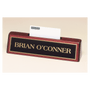 8.25" Rosewood Piano Finish Nameplate w/Business Card Holder