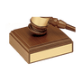 Walnut Gavel Sounding Block w/Plate (Gavel Sold Separately)