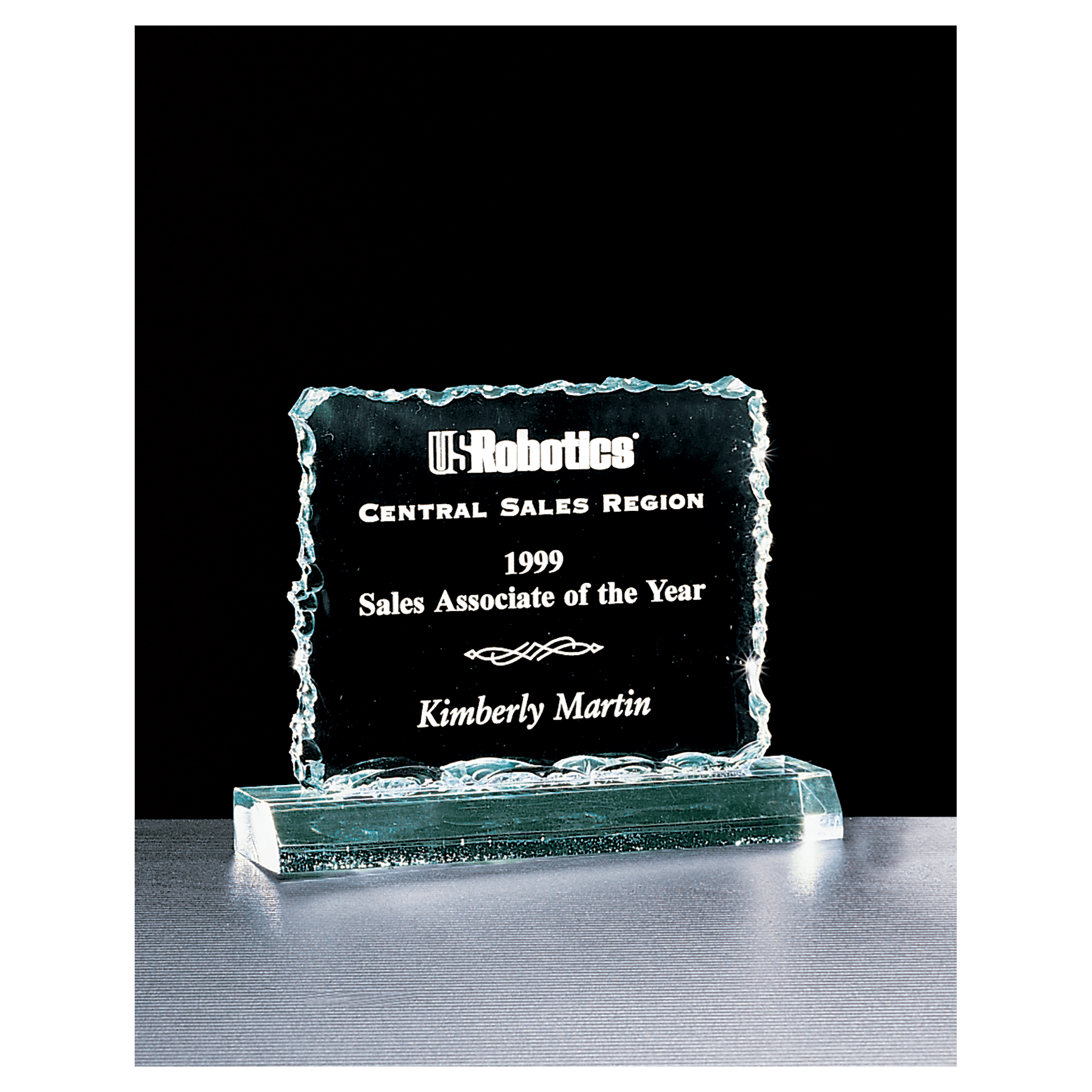 6.5" x 5.25" Crushed Ice Jade Acrylic