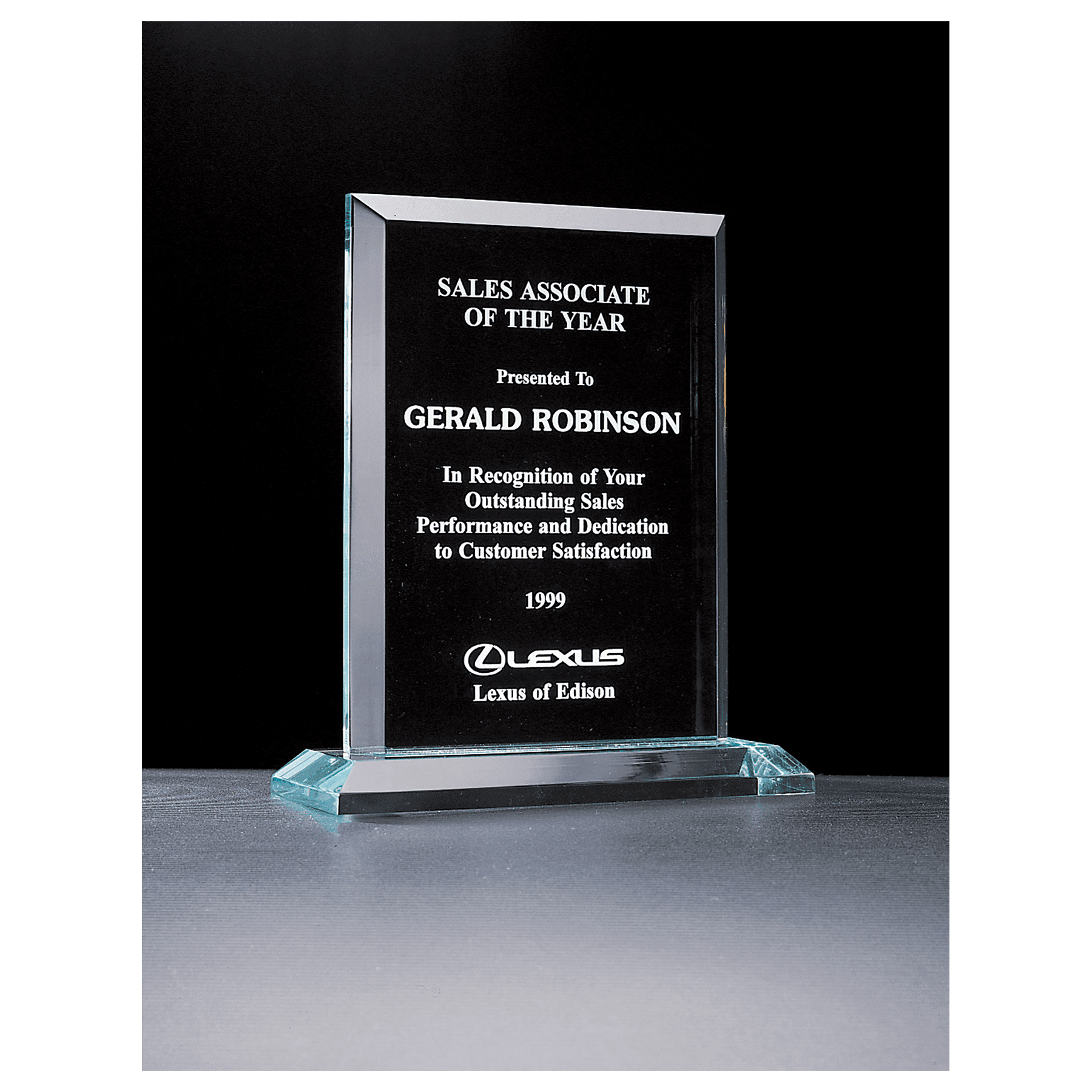 9" x 10.25" Apex Series Jade Acrylic Award