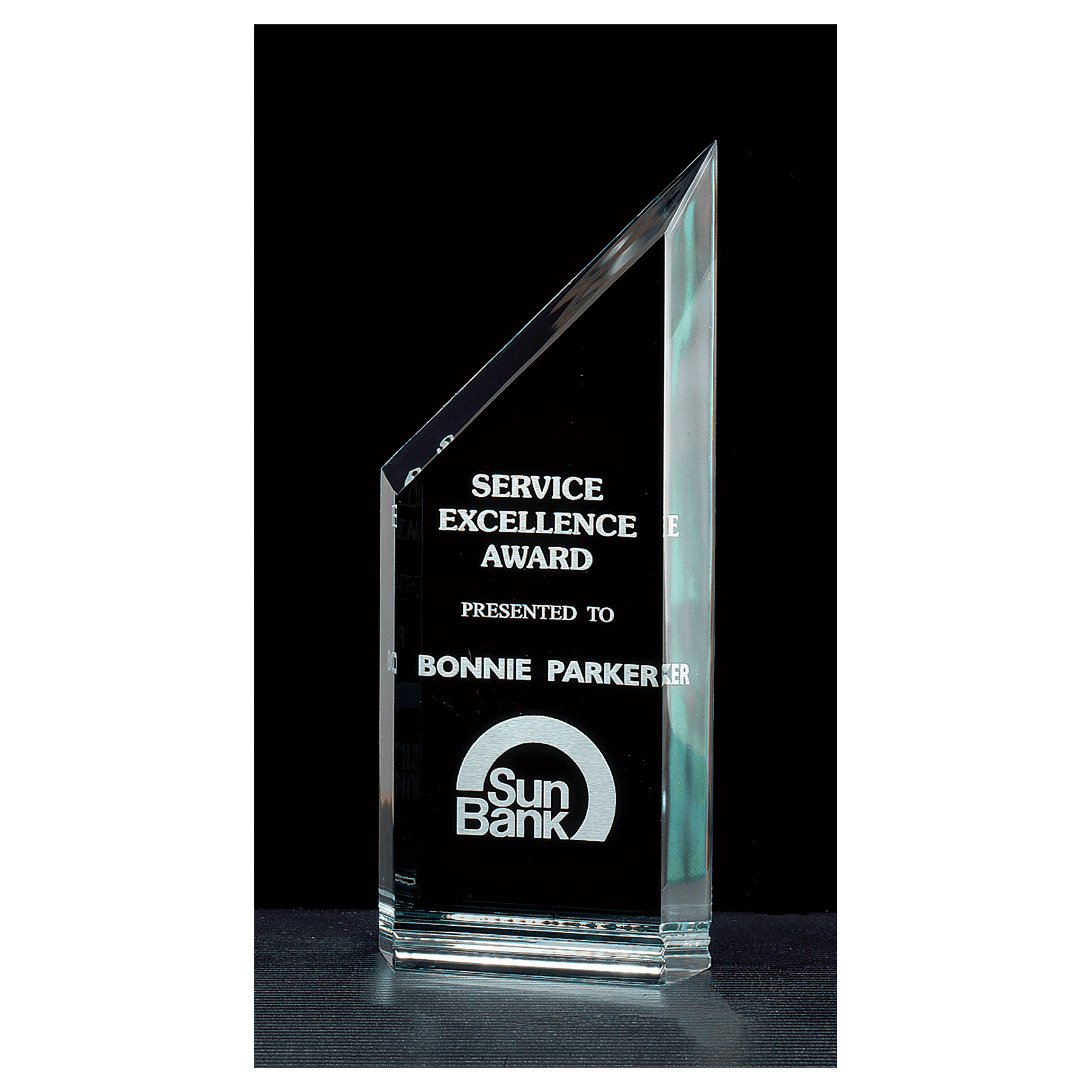 3.5" x 9" Zenith Series Jade Acrylic Free Standing Award