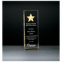 8" Etched Star w/Gold Paint-Fill and Mirrored Bottom Acrylic