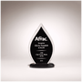 7.75" Flame Series Clear Acrylic with Black Back