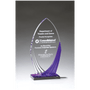 8.25" Acrylic w/Printed Violet Accent and Violet Mirror Base
