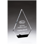 Diamond Series Clear Acrylic w/Black Accent and Silver Post