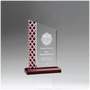 Clear Acrylic w/Lattice Pattern and Red Metallic Accent