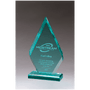 8.5" Flame Series Beveled Jade Acrylic Award