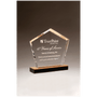 Diamond Acrylic w/Gold Accent and Mirror Top Black Base
