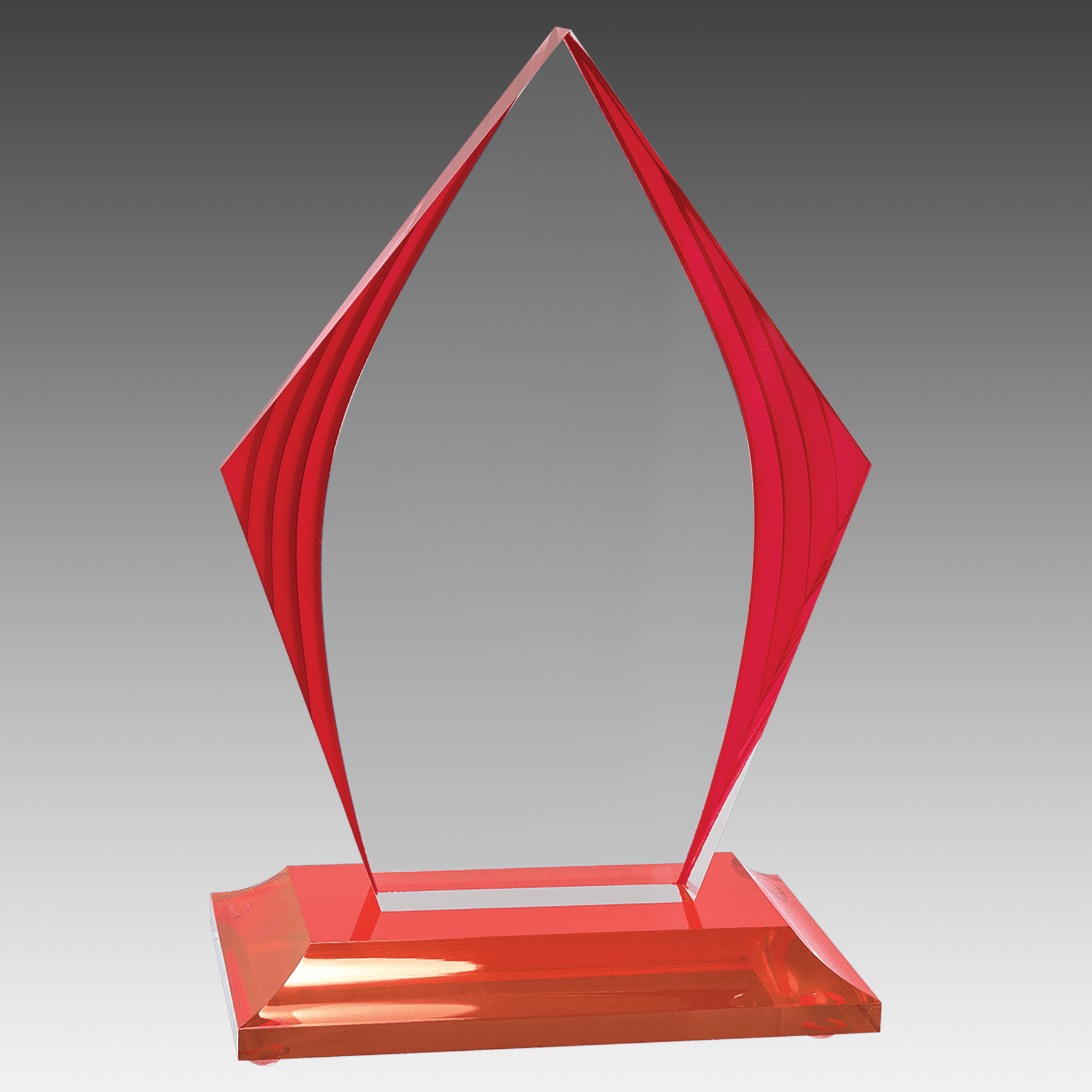 Flame Series Acrylic w/ Accented Upright and Base - AAF09