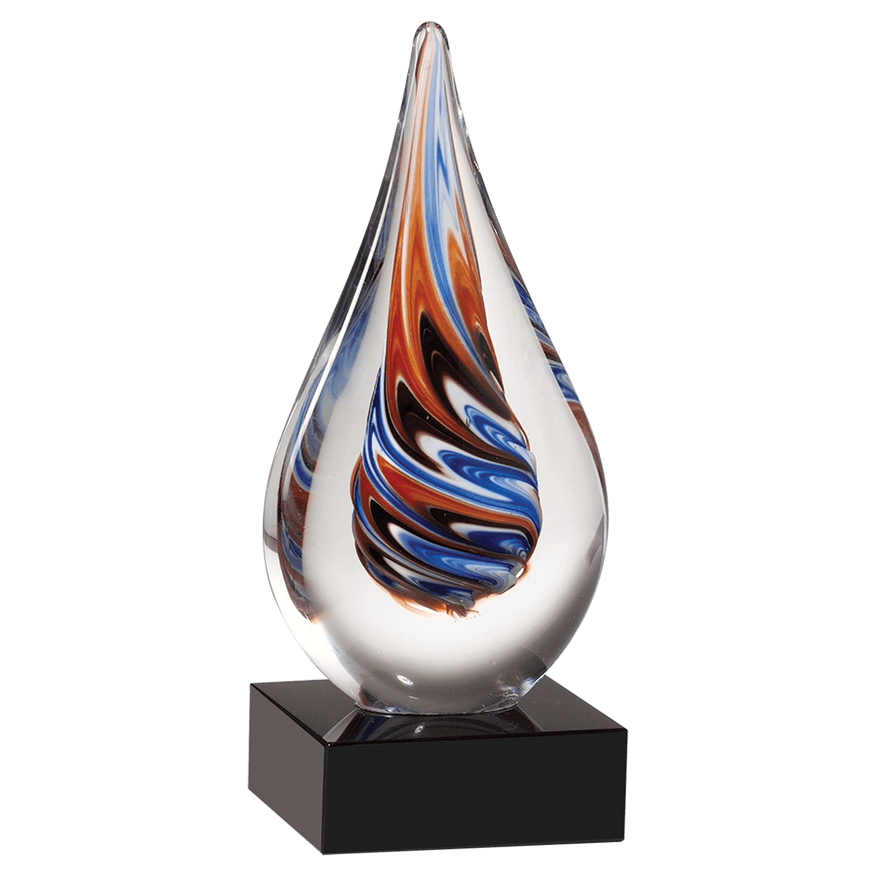Teardrop Art Glass on Base - AGAR82