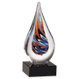 Teardrop Art Glass on Base - AGAR82