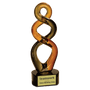13.5" Brown Twist Art Glass