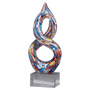 Helix Multi-Color Art Glass on Base - AGAR95
