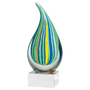 Multi-Colored Teardrop Art Glass on Base - AGAR97