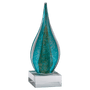 Teal/Green Teardrop with Gold Metallic Accent on Base - AGAR106