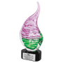15.5" Pink/Green Art Glass