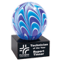 5" Two-Tone Blue & White Sphere