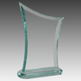 Jade Glass Award with Oval Shaped Base - AGT10